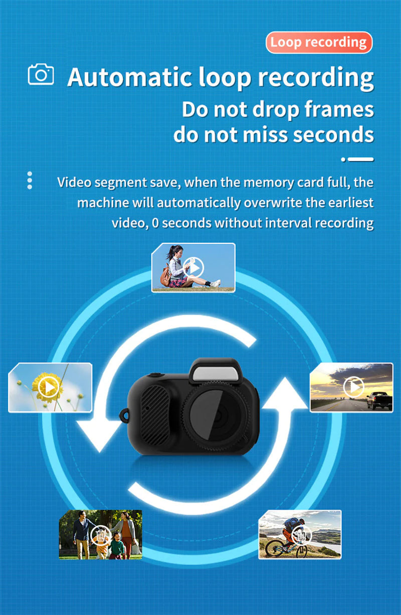 Compact 1080p HD Retro Mini Camera - Perfect Pocket-Sized Gift for Any Occasion! - Fullshopping