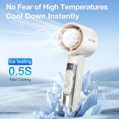 2025 Portable Handheld Turbo Fan 199 Gears Adjustable Strong Wind 6500mAh Night Lights&LED Screen Summer Outdoor Cooling Tools - Fullshopping