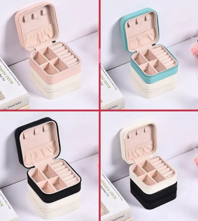 Compact PU Leather Jewelry Organizer - Fullshopping