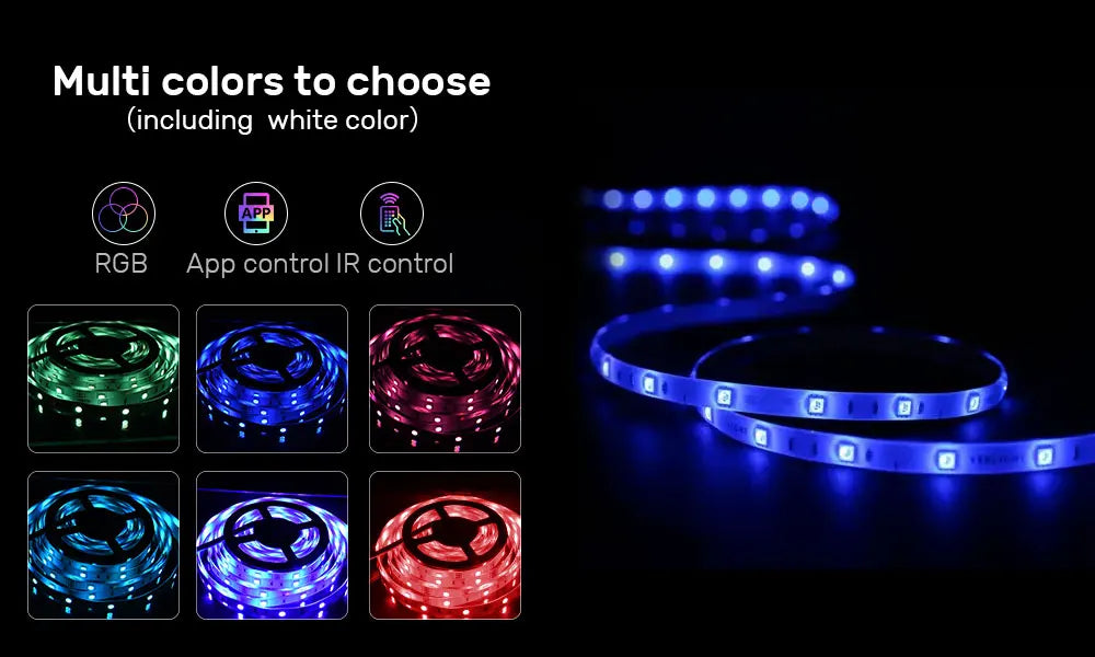 LED Strip Lights RGB 3535 ,5V 1M-30M,16 million colors, RGB , Led Strip Lighting Music Sync, Color Changing for Party Home - Fullshopping