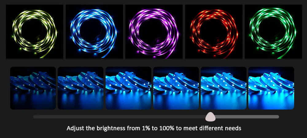 LED Strip Lights RGB 3535 ,5V 1M-30M,16 million colors, RGB , Led Strip Lighting Music Sync, Color Changing for Party Home - Fullshopping