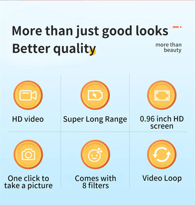 Compact 1080p HD Retro Mini Camera - Perfect Pocket-Sized Gift for Any Occasion! - Fullshopping