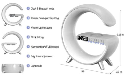 Bluetooth Speaker Wireless Charger Lamp - fullshopping