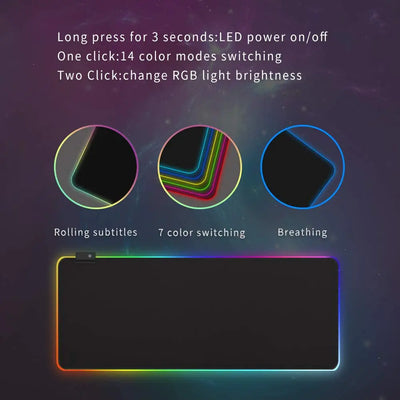 Gamer LED Mouse Pad Waterproof - Fullshopping