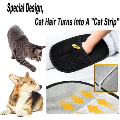 1/2/3PCS Pet Hair Remover Glove Static Dedusting Clean Brush Dog Cat Grooming Gloves Removing Pet Hair From Sofa Carpet Clothes - Fullshopping