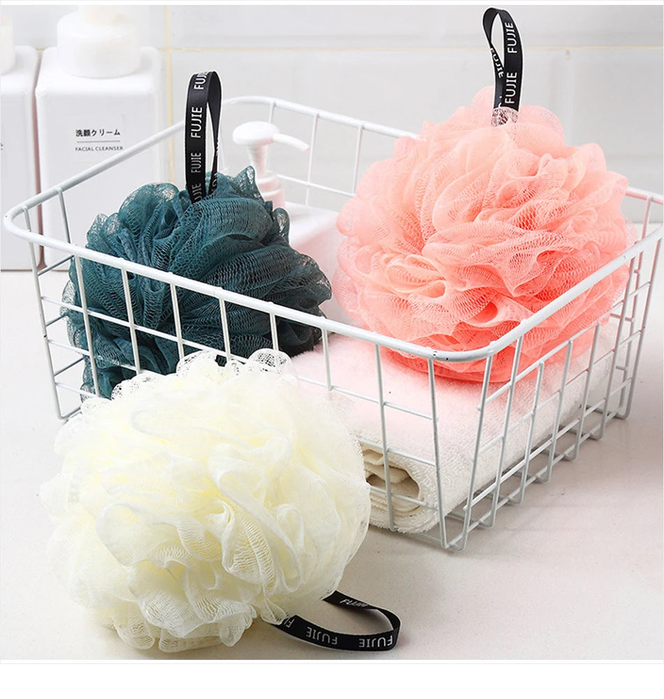 Soft Mesh Bath Sponge Balls Body Cleaner Exfoliating Scrubbers Bath Ball Nylon Cleaning Brushes Shower Puff High-End Bath Flower - Fullshopping