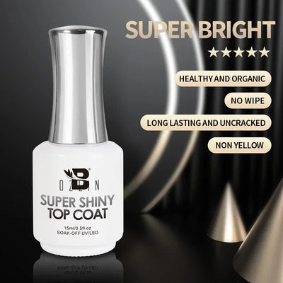 BOZLIN 15ML Super Top Coat  Function Gel No Wipe Matte Top Gel Transparent Soak Off  UV LED Nail Art Manicure Gel Varnish Primer