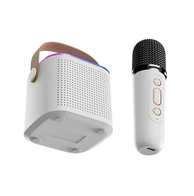 VIKEFON Mini Karaoke Machine LED Portable Bluetooth Speaker Suitable For Birthday Family Parties For Girls And Boys Microphone - Fullshopping