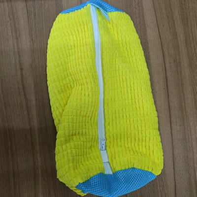 Durable Shoe Washing Machine Bag for All Shoe Types-Yellow with Blue Zipper,Ideal for Sneakers and Casual Shoes,Laundry Wash Bag - Fullshopping