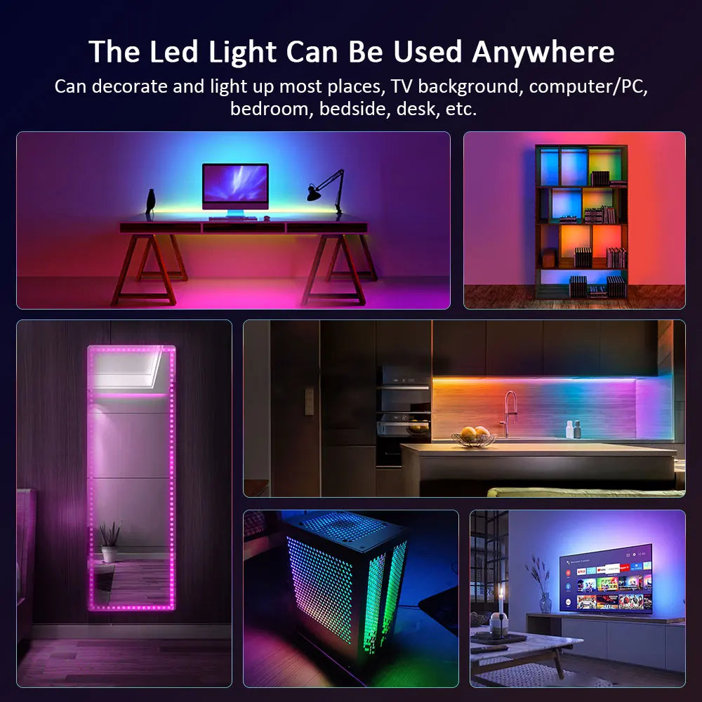 LED Strip Lights RGB 3535 ,5V 1M-30M,16 million colors, RGB , Led Strip Lighting Music Sync, Color Changing for Party Home - Fullshopping