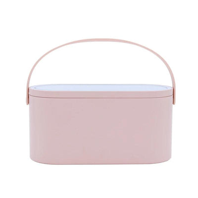 Makeup Organizer Box with LED Light Mirror - fullshopping