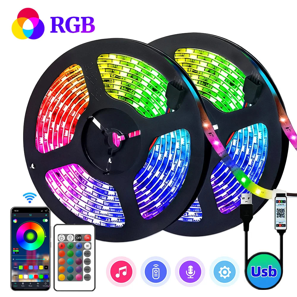 LED Strip Lights RGB 3535 ,5V 1M-30M,16 million colors, RGB , Led Strip Lighting Music Sync, Color Changing for Party Home - Fullshopping
