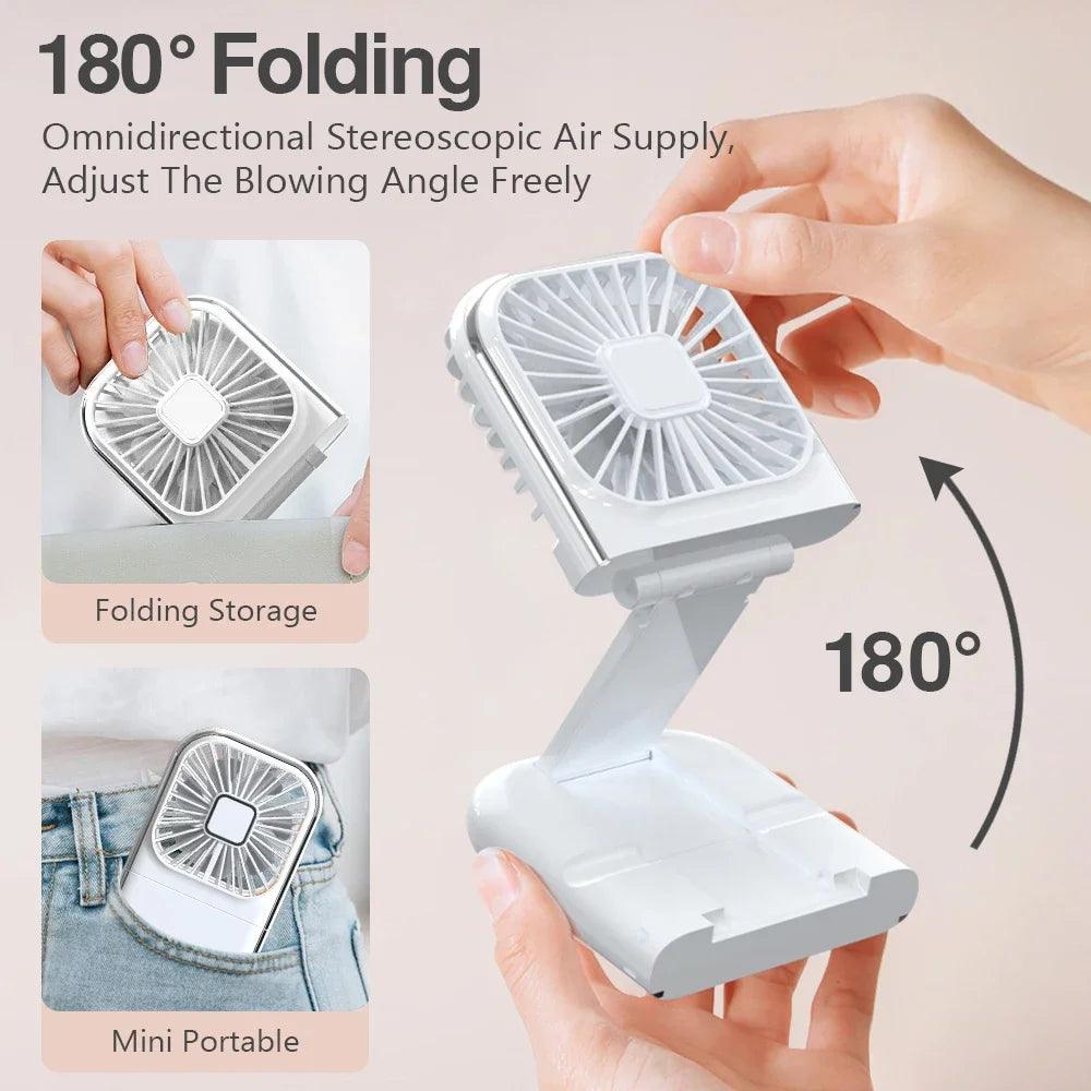 Fan Mini Digital Display Hanging Neck Fan Portable USB - fullshopping