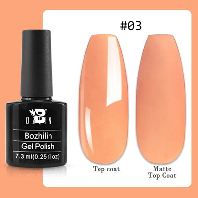 BOZLIN 15ML Super Top Coat  Function Gel No Wipe Matte Top Gel Transparent Soak Off  UV LED Nail Art Manicure Gel Varnish Primer