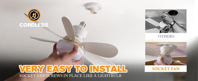 1pcs Ceiling Fans Light E27 LED with Remote Dimming Function Ceiling Fan Light for Bedroom Garage Study Kitchen and Home Use - Fullshopping