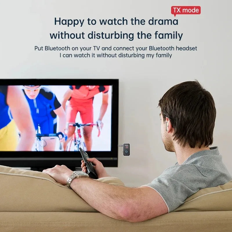 Bluetooth 5.3 Transmitter Receiver Adapter Wireless Audio For Car Music Headphone Speaker 3.5mm Jack AUX Wireless Audio Adapter - Fullshopping