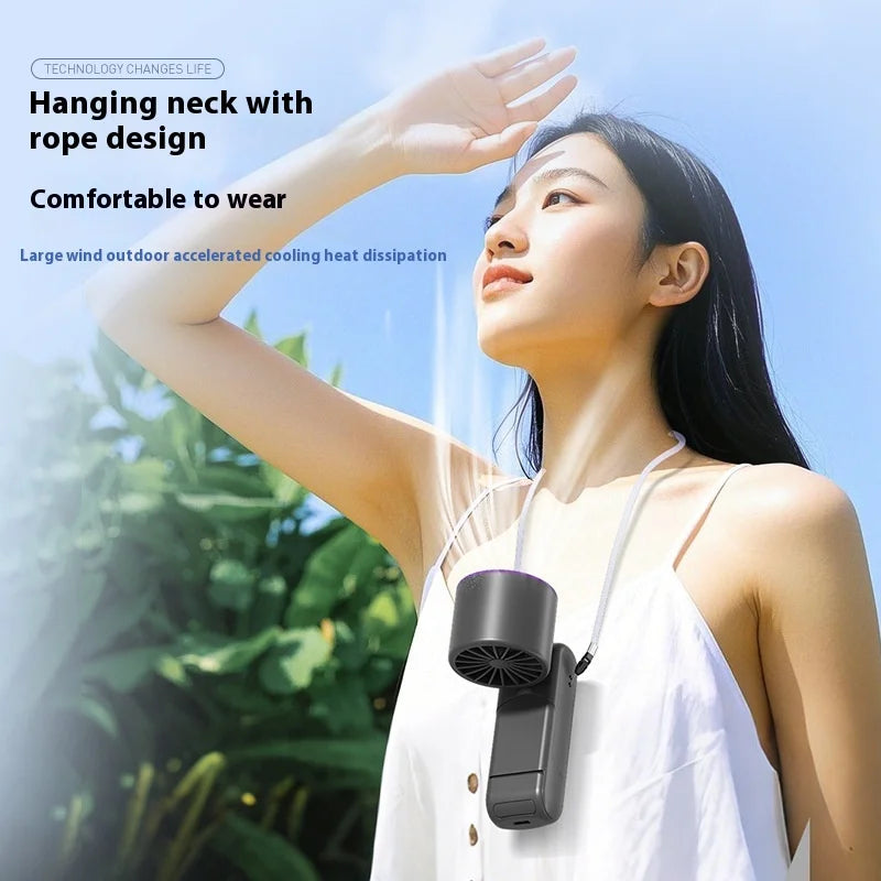 New handheld cooling fan with 100 levels of cooling and folding, portable turbo fan fan - Fullshopping