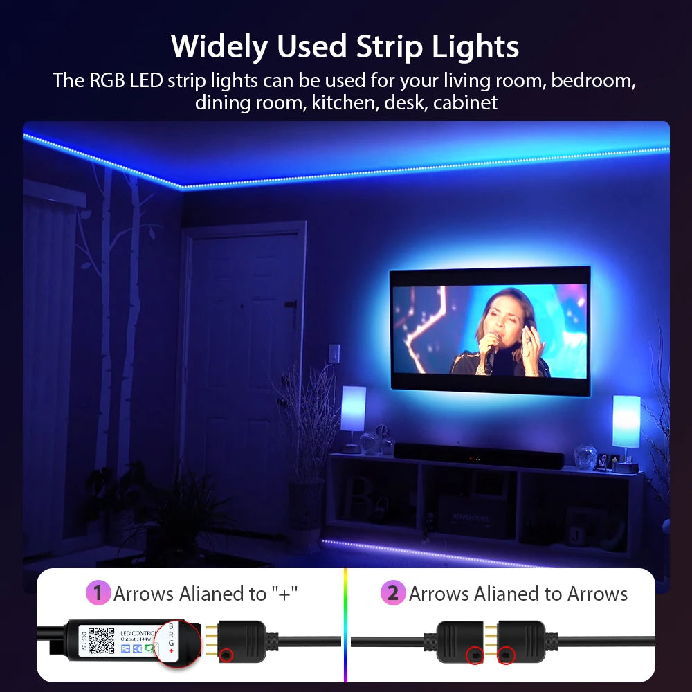 LED Strip Lights RGB 3535 ,5V 1M-30M,16 million colors, RGB , Led Strip Lighting Music Sync, Color Changing for Party Home - Fullshopping