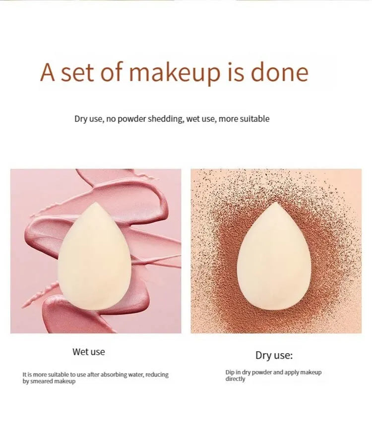 4 Pieces Makeup Sponges Foundation Blending Beauty Sponge Dry & Wet Use for Powder Cream Or Liquid Application - Fullshopping