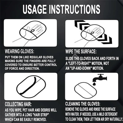 1/2/3PCS Pet Hair Remover Glove Static Dedusting Clean Brush Dog Cat Grooming Gloves Removing Pet Hair From Sofa Carpet Clothes - Fullshopping