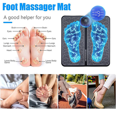 Electric Foot Massager Pad Muscle Massage Relaxation Trainer For Massage Fitness Outdoor Sport Home Family Relax - Fullshopping