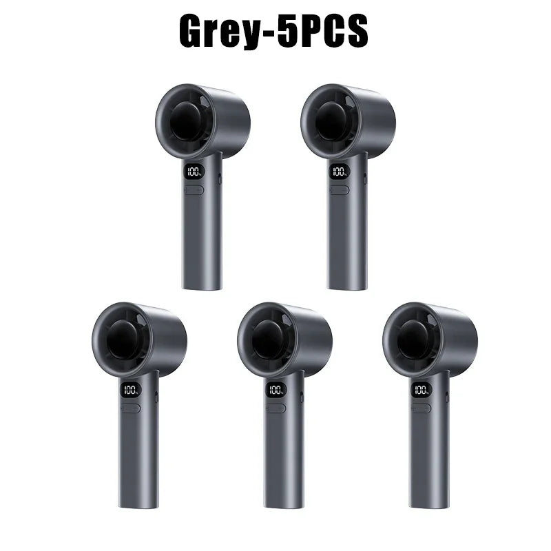 Portable USB Rechargeable Turbo Fan Mini Handheld Display Readout Fan for Outdoor Use Perfect Gift for Kids Car & Girlfriend - Fullshopping