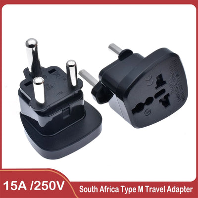 Universal to South Africa Plug Adapter 15A 250V UK US AU EU to Type-M Multifunction Travel Converter For Sri Lanka Nepal Lesotho - Fullshopping