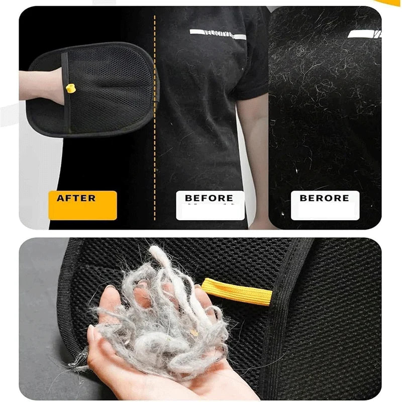 1/2/3PCS Pet Hair Remover Glove Static Dedusting Clean Brush Dog Cat Grooming Gloves Removing Pet Hair From Sofa Carpet Clothes - Fullshopping