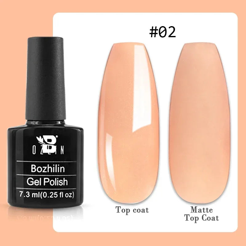 BOZLIN 15ML Super Top Coat  Function Gel No Wipe Matte Top Gel Transparent Soak Off  UV LED Nail Art Manicure Gel Varnish Primer