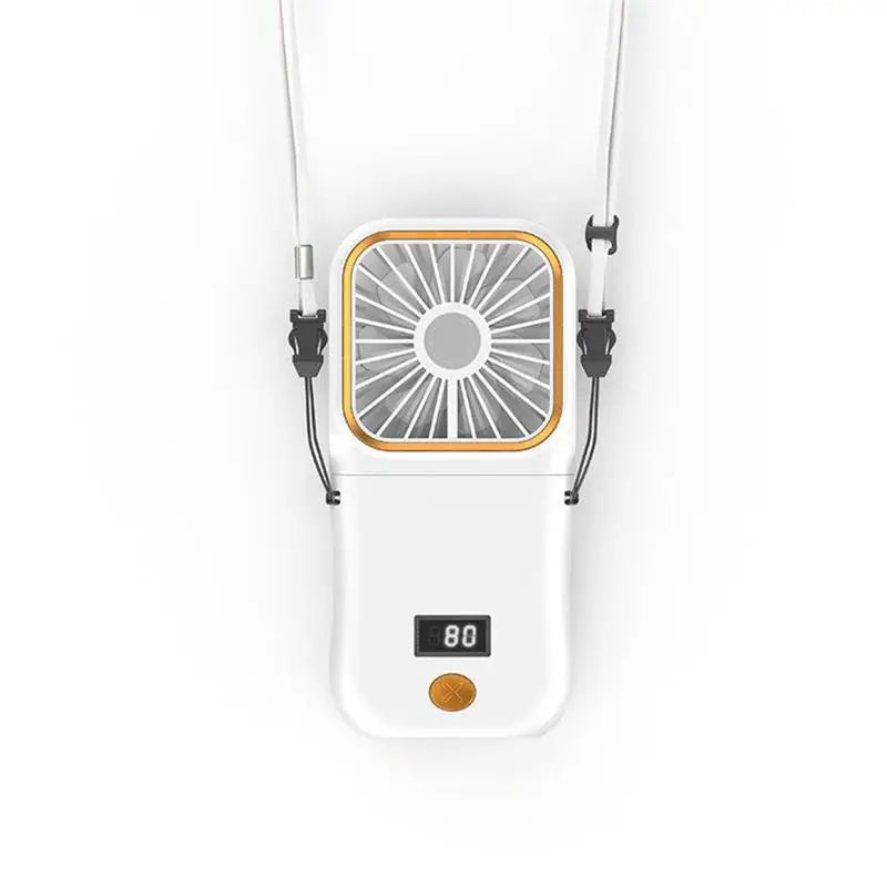 3000mAh 180° Folding Desktop Air Cooling Fan Emergency Power Supply Hanging Neck Fan Handheld USB Charging Portable Fan 2025 - Fullshopping