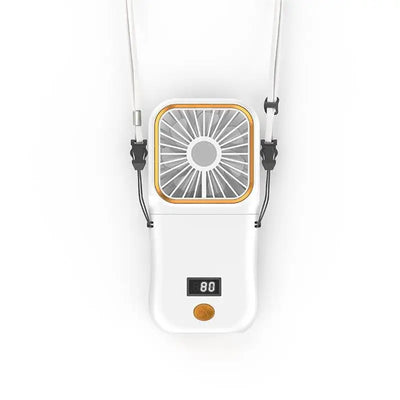 3000mAh 180° Folding Desktop Air Cooling Fan Emergency Power Supply Hanging Neck Fan Handheld USB Charging Portable Fan 2025 - Fullshopping