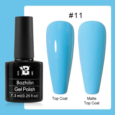 BOZLIN 15ML Super Top Coat  Function Gel No Wipe Matte Top Gel Transparent Soak Off  UV LED Nail Art Manicure Gel Varnish Primer