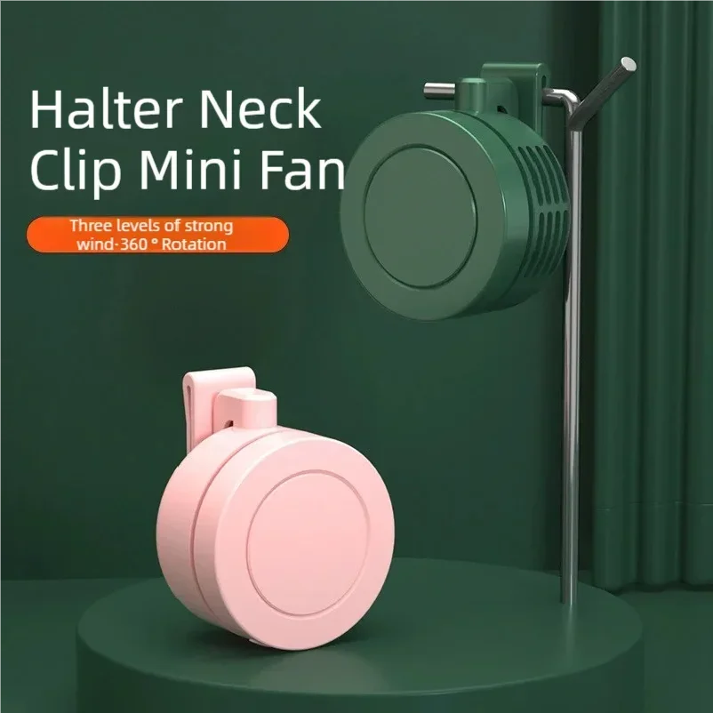 Hanging Clip Type Small Fans Usb Portable Mini Small Electric Fan Light Sound Portable Desktop Handheld Fan Outdoor Cooling - Fullshopping