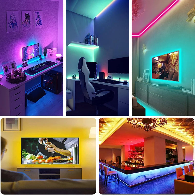 10m 20m Led Strip Lights with 44 Key Remote Control RGB Tape Led Wall Room for Home Bedroom Party Decor TV Backlight - Fullshopping