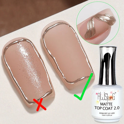 BOZLIN 15ML Super Top Coat  Function Gel No Wipe Matte Top Gel Transparent Soak Off  UV LED Nail Art Manicure Gel Varnish Primer
