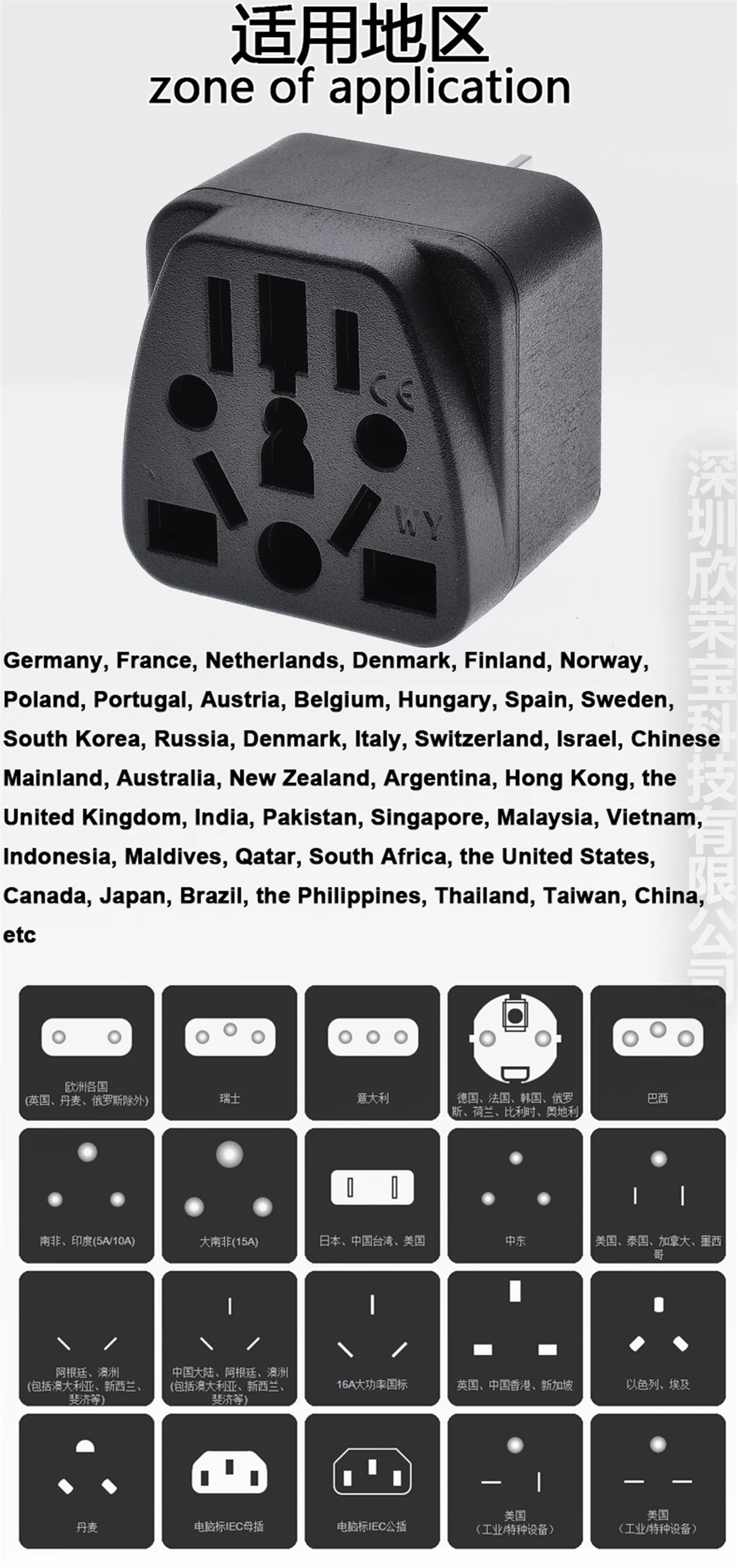 Universal Australian/China/New Zealand Travel Adapter,IEC Type I Plug US/EU/UK/Swiss/Italy/Japan To AU 3 Pin Power Converter 10A - Fullshopping
