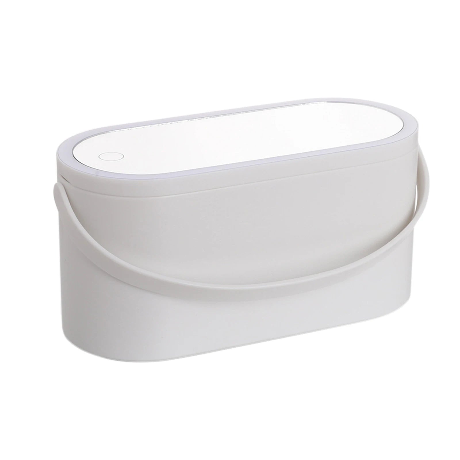 Portable Makeup Box with Light Up Mirror Cosmetic Storage Box Travel Makeup Case - Fullshopping