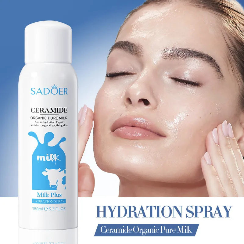 150Ml Milk Ceramide Hydrating Moisturizing Spray Portable Toner Deep Moisturizing Set Makeup Spray Toner Face Mists