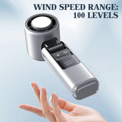 Portable Hand Fan Speed 1-100 Turbos Chilled Mini Bladeless Handheld Fan USB Rechargeable Personal Highspeed Fans Electric Fan - Fullshopping