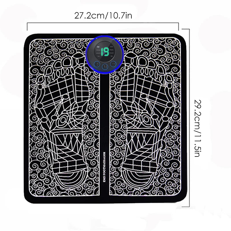 Electric Foot Massager Pad Muscle Massage Relaxation Trainer For Massage Fitness Outdoor Sport Home Family Relax - Fullshopping