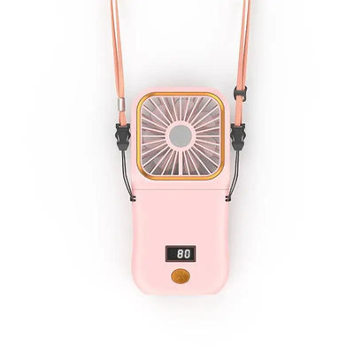 3000mAh 180° Folding Desktop Air Cooling Fan Emergency Power Supply Hanging Neck Fan Handheld USB Charging Portable Fan 2025 - Fullshopping