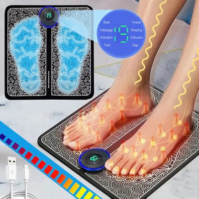 Electric Foot Massager Pad Muscle Massage Relaxation Trainer For Massage Fitness Outdoor Sport Home Family Relax - Fullshopping