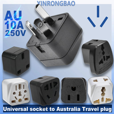 Universal Australian/China/New Zealand Travel Adapter,IEC Type I Plug US/EU/UK/Swiss/Italy/Japan To AU 3 Pin Power Converter 10A - Fullshopping