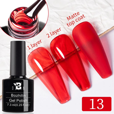 BOZLIN 15ML Super Top Coat  Function Gel No Wipe Matte Top Gel Transparent Soak Off  UV LED Nail Art Manicure Gel Varnish Primer