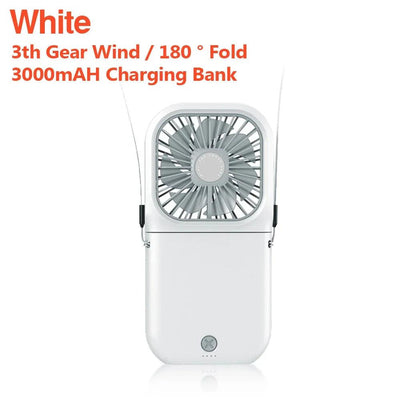 Fan Mini Digital Display Hanging Neck Fan Portable USB - fullshopping