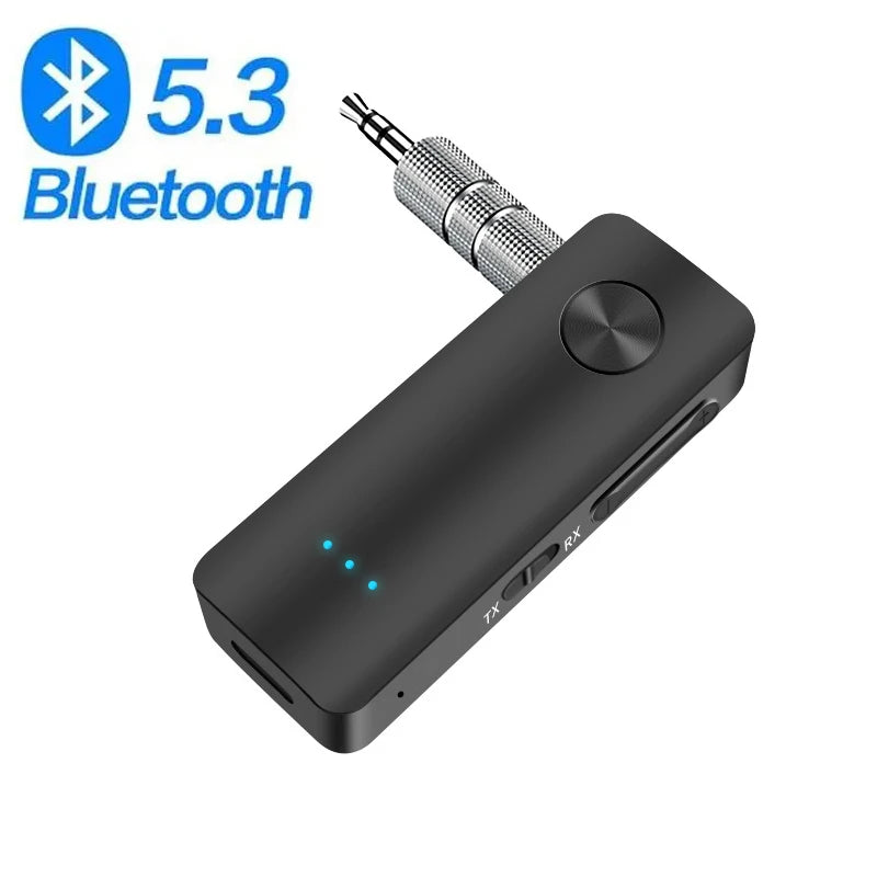 Bluetooth 5.3 Transmitter Receiver Adapter Wireless Audio For Car Music Headphone Speaker 3.5mm Jack AUX Wireless Audio Adapter - Fullshopping