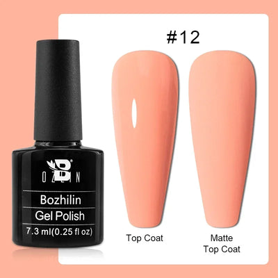 BOZLIN 15ML Super Top Coat  Function Gel No Wipe Matte Top Gel Transparent Soak Off  UV LED Nail Art Manicure Gel Varnish Primer