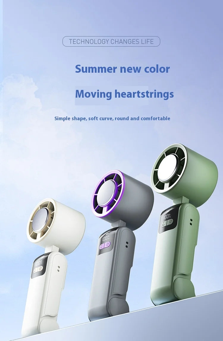 New handheld cooling fan with 100 levels of cooling and folding, portable turbo fan fan - Fullshopping