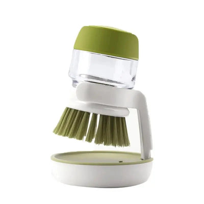 Dish Brush With Soap Dispenser Multi Use Soap Dispensing Scrub Brush For Household Universal Kitchen Dish Palm Brush With Tary - Fullshopping