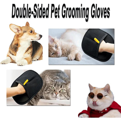 1/2/3PCS Pet Hair Remover Glove Static Dedusting Clean Brush Dog Cat Grooming Gloves Removing Pet Hair From Sofa Carpet Clothes - Fullshopping
